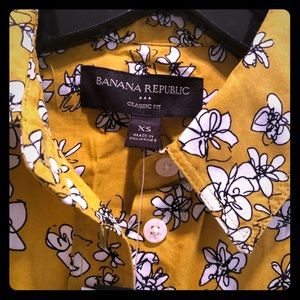BR Mustard-Colored Button Up Shirt